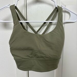 Lululemon green Long line Energy Bra